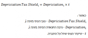 5 היוון תזרים מזומנים (DCF) - מגן המס על הפחת